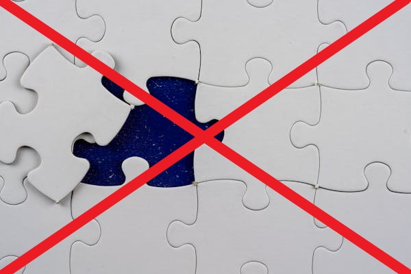 Puzzle with missing piece